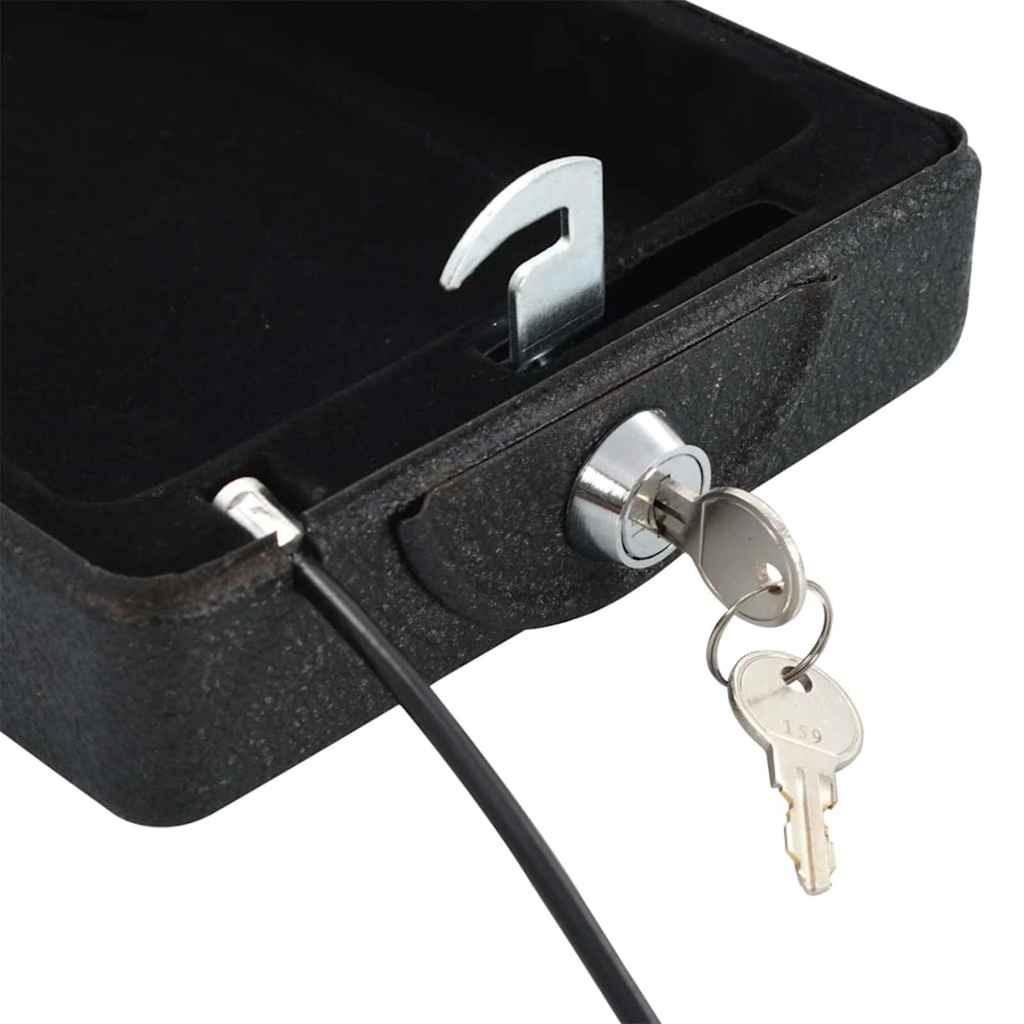 Auto Safe mit Schloss Schwarz 22 x 16 x 7 cm Stahl