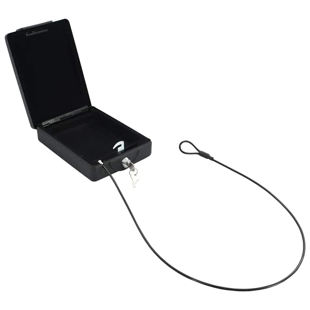 Auto Safe mit Schloss Schwarz 22 x 16 x 7 cm Stahl