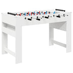 Tischfußballtisch Weiß 125 x 60,5 x 80 cm Holzwerkstoff