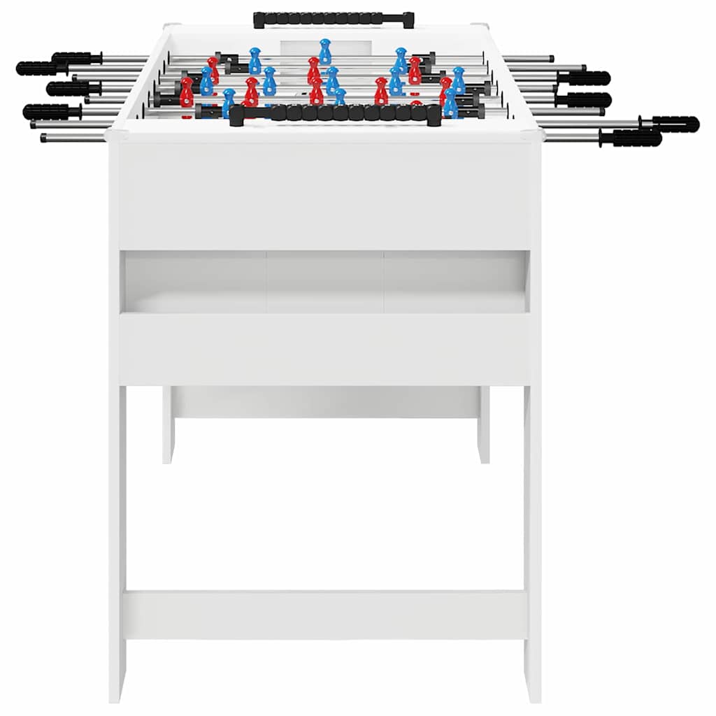 Tischfußballtisch Weiß 125 x 60,5 x 80 cm Holzwerkstoff
