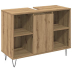 Badezimmermöbel-Set mit Regal 3 pcs Artisan-Eiche Holzwerkstoff