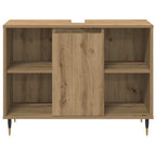 Badezimmermöbel-Set mit Regal 3 pcs Artisan-Eiche Holzwerkstoff