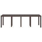 Gartentisch Braun 250 x 100 x 73 cm Poly-Rattan