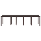 Gartentisch Braun 300 x 100 x 73 cm Poly-Rattan