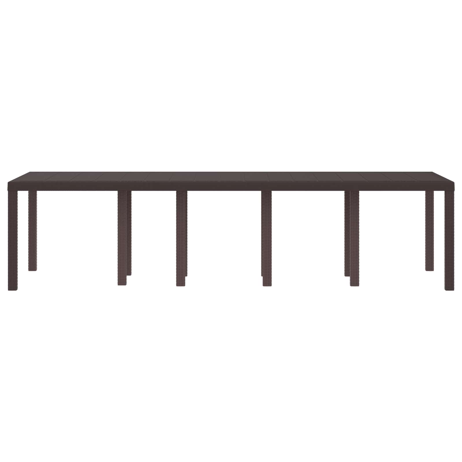 Gartentisch Braun 300 x 100 x 73 cm Poly-Rattan