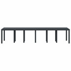 Gartentisch Anthrazit 350 x 100 x 74 cm Poly-Rattan