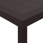 Gartentisch Braun 350 x 100 x 74 cm Poly-Rattan