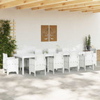 Gartentisch Weiß 350 x 100 x 74 cm Poly-Rattan