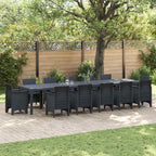 Gartentisch Anthrazit 400 x 100 x 73 cm Poly-Rattan