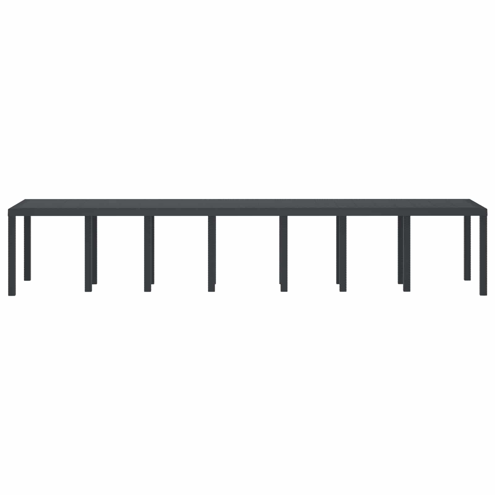 Gartentisch Anthrazit 400 x 100 x 73 cm Poly-Rattan