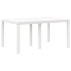 Garten Essgruppe 7 pcs Weiß Polt Rattan