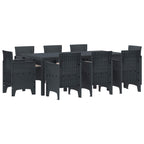 Garten Essgruppe 9 pcs Anthrazit Polypropylen