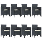 Garten Essgruppe 9 pcs Anthrazit Polypropylen
