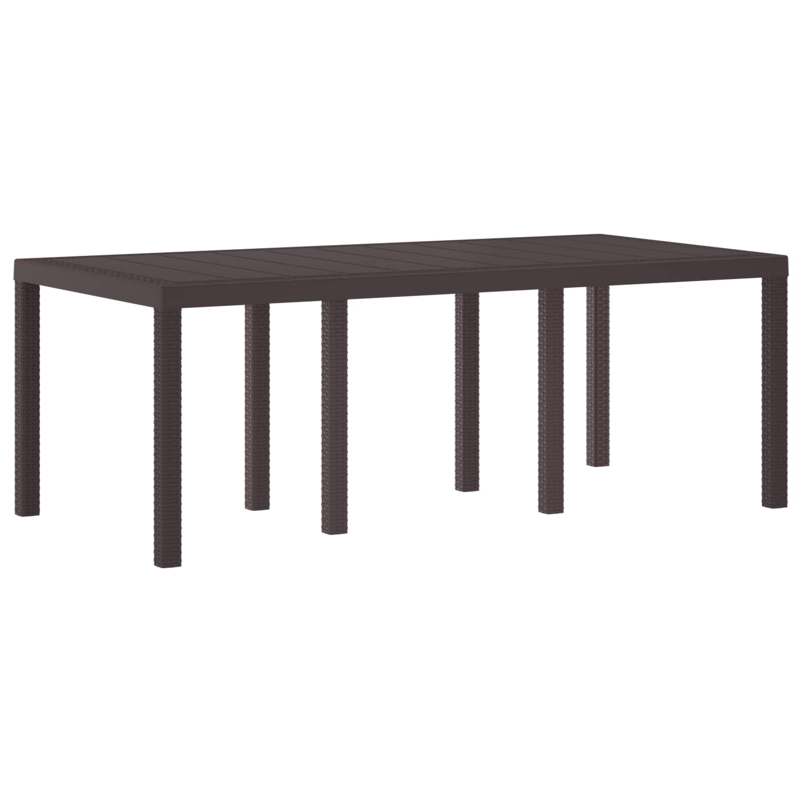 Garten Essgruppe 9 pcs Braun Polypropylen