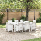 Garten Essgruppe 9 pcs Weiß Polypropylen