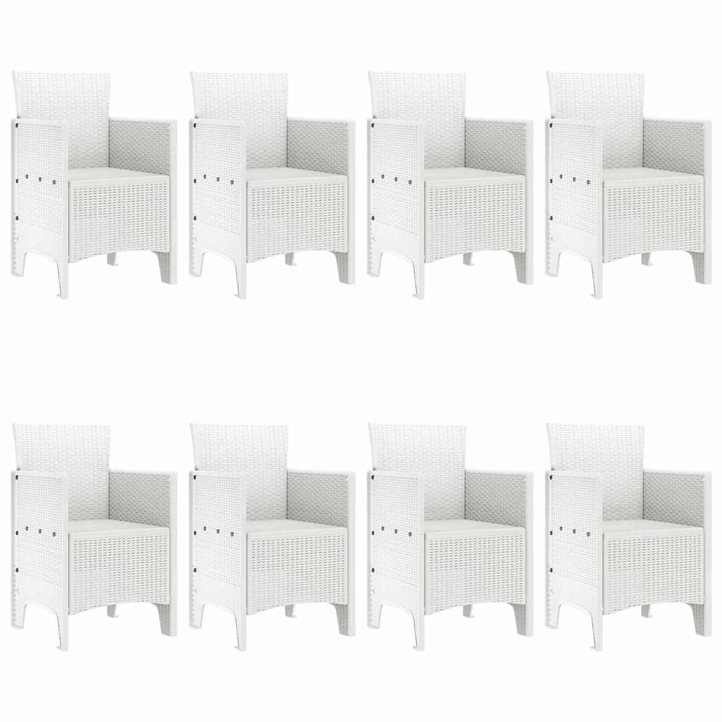 Garten Essgruppe 9 pcs Weiß Polypropylen