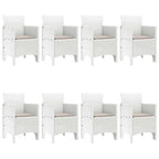 Garten Essgruppe 9 pcs Weiß Polypropylen