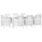 Garten Essgruppe 9 pcs Weiß Polypropylen