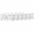 Garten Essgruppe 15 pcs Weiß Polt Rattan
