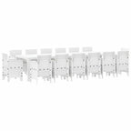Garten Essgruppe 15 pcs Weiß Polt Rattan