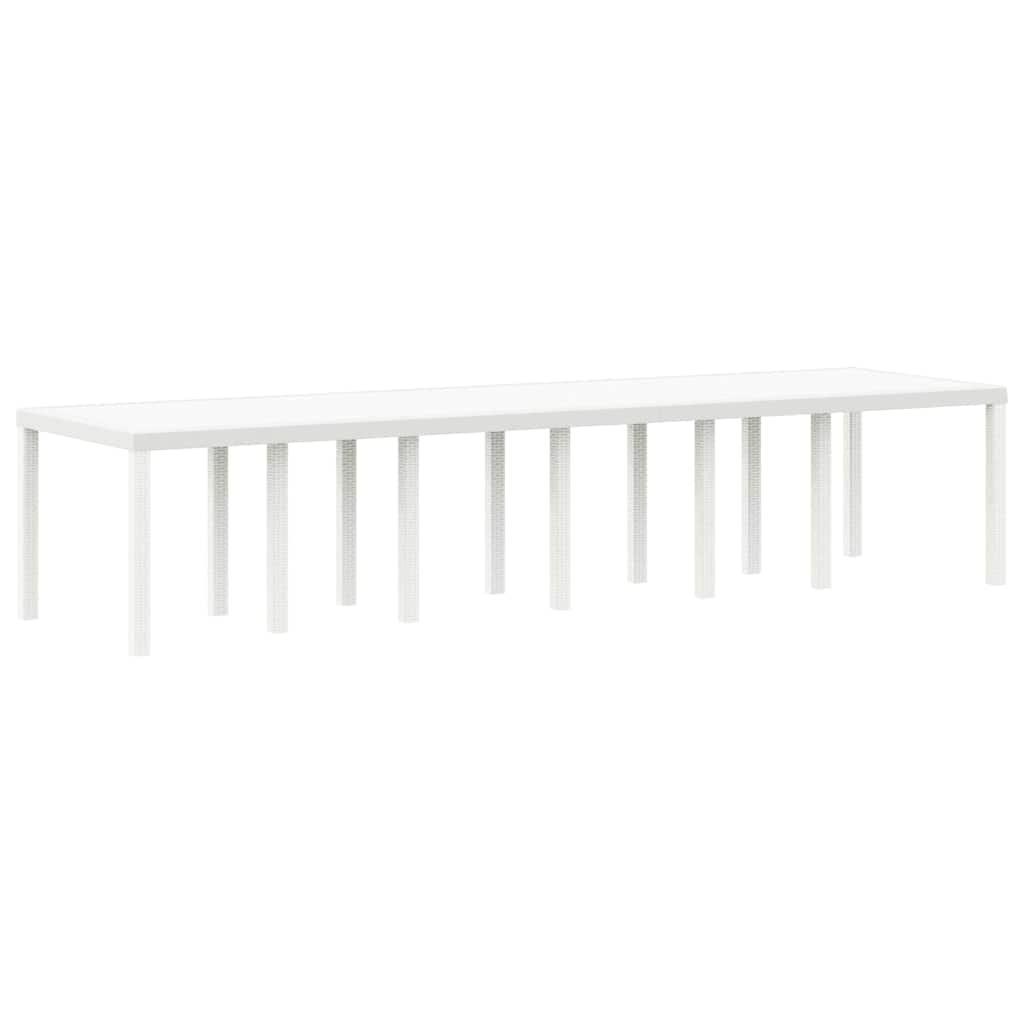 Garten Essgruppe 15 pcs Weiß Polt Rattan
