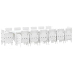 Garten Essgruppe 15 pcs Weiß Polt Rattan