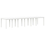 Garten Essgruppe 15 pcs Weiß Polt Rattan