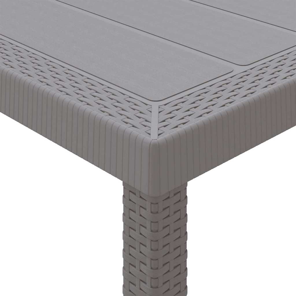 Garten Essgruppe 15 pcs Hellgrau Polt Rattan
