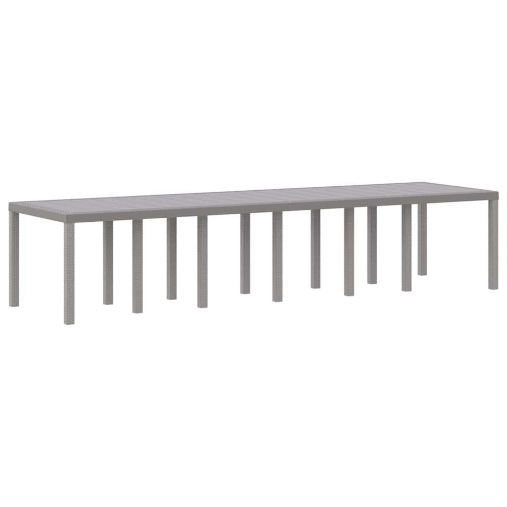 Garten Essgruppe 15 pcs Hellgrau Polt Rattan