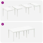 Garten Essgruppe 7 pcs Weiß Polypropylen