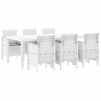 Garten Essgruppe 7 pcs Weiß Polypropylen