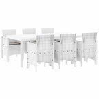 Garten Essgruppe 7 pcs Weiß Polypropylen