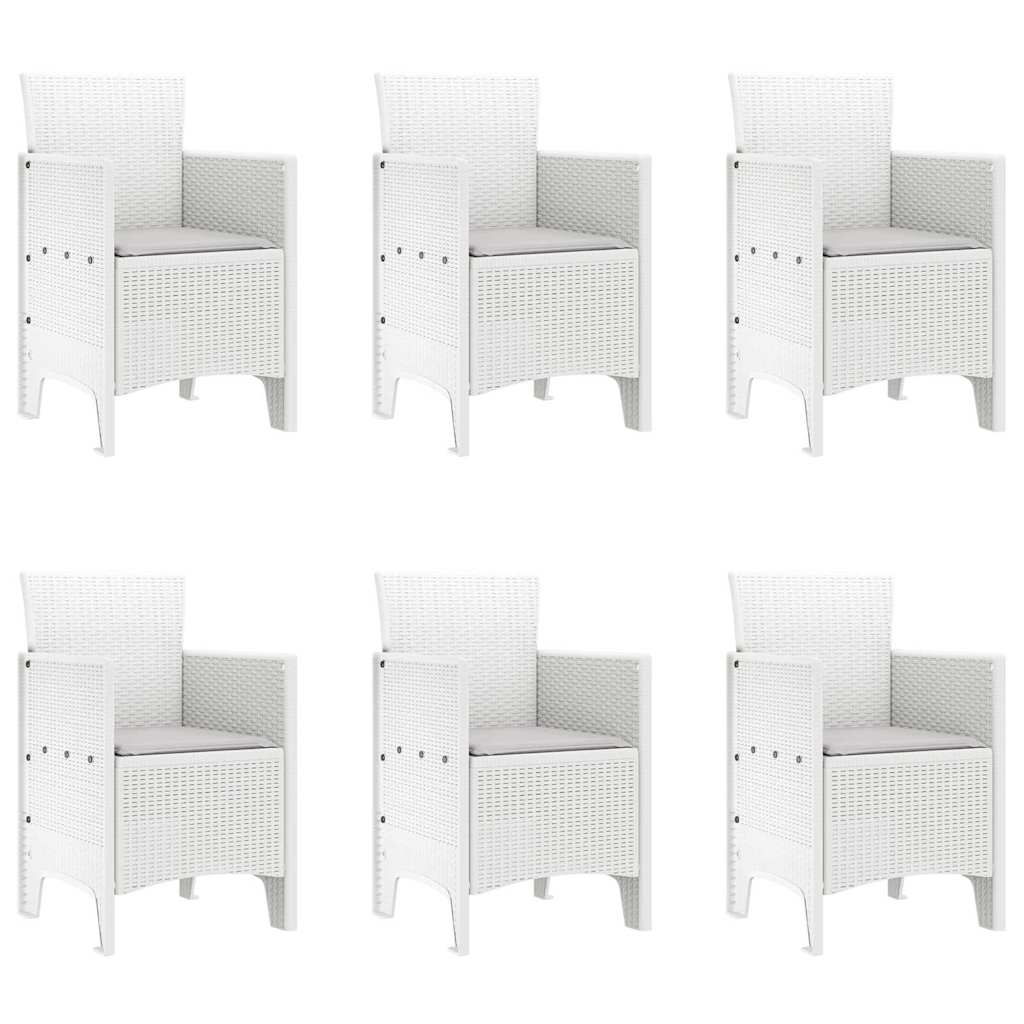 Garten Essgruppe 7 pcs Weiß Polypropylen