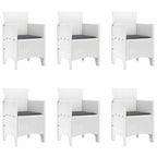 Garten Essgruppe 7 pcs Weiß Polypropylen
