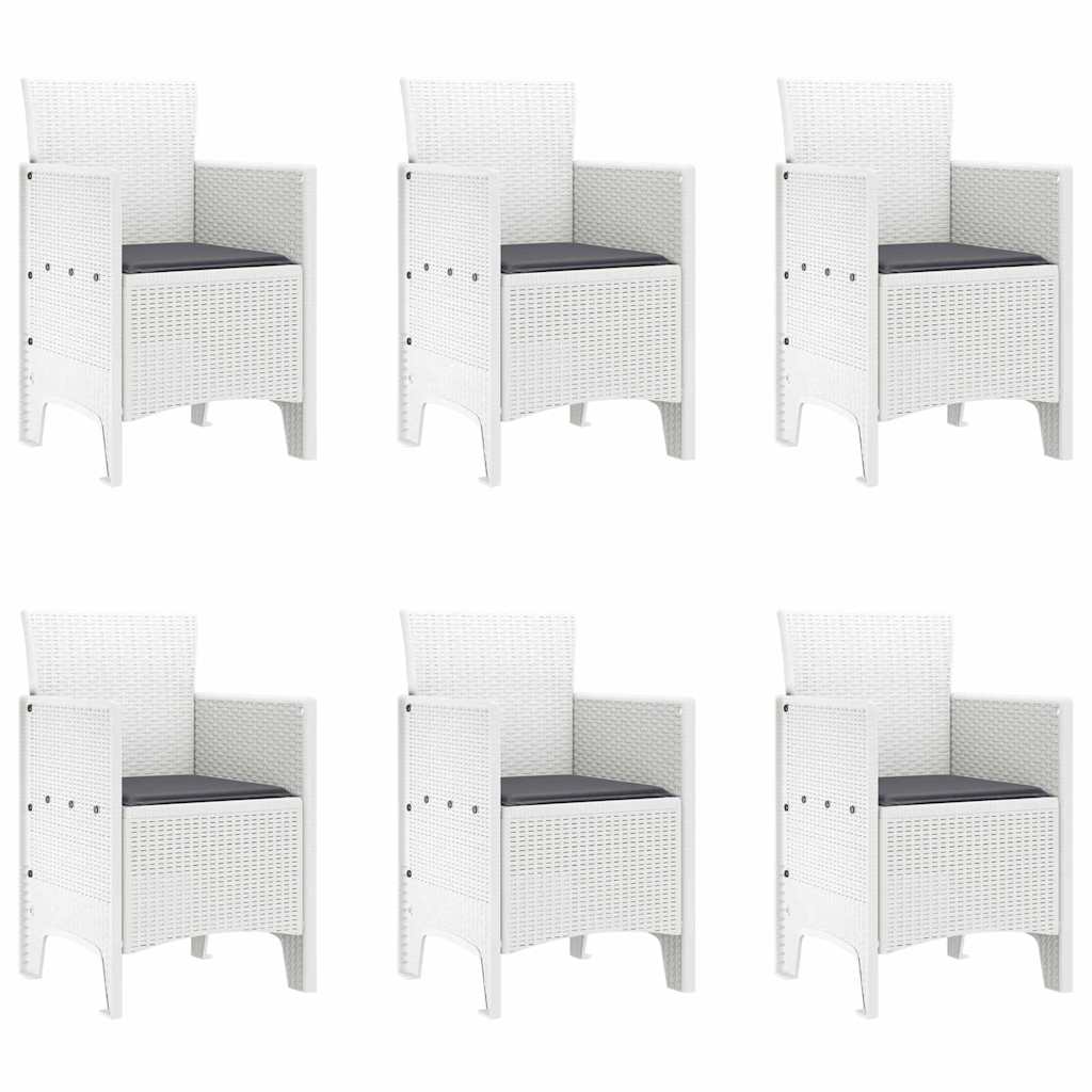 Garten Essgruppe 7 pcs Weiß Polypropylen
