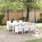 Garten Essgruppe 7 pcs Weiß Polypropylen