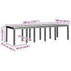 Garten Essgruppe mit Kissen 11 pcs Braun und Taupe Poly Rattan