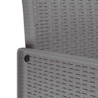 Garten Essgruppe 13 pcs Hellgrau Polt Rattan