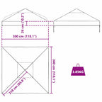 Ersatzbezug für Pavillon Transparent 300 x 300 x 26 cm PVC