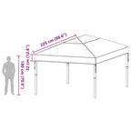 Ersatzbezug für Pavillon Transparent 400 x 300 x 32 cm PVC