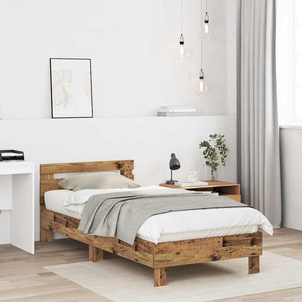 Bettrahmen Altholz 203 x 95 x 70 cm Holzwerkstoff