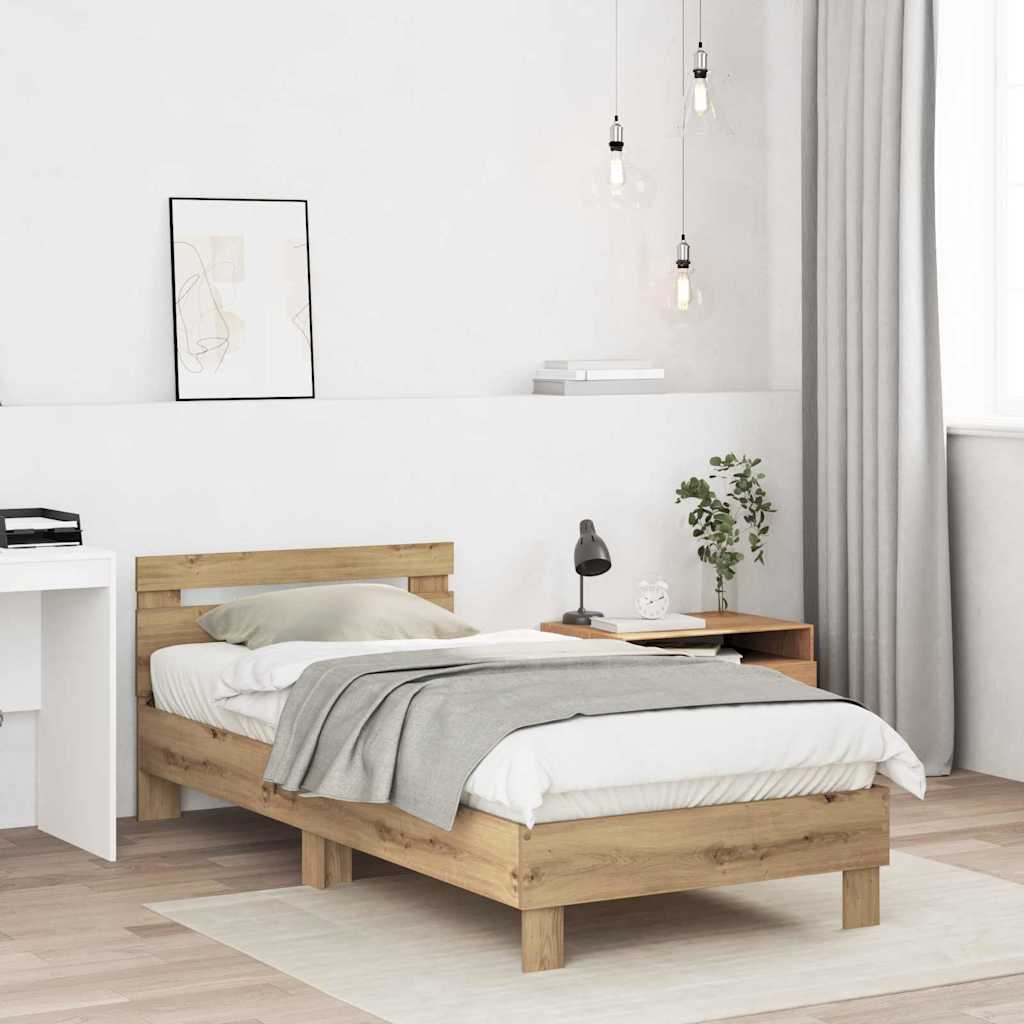 Bettrahmen Artisan-Eiche 203 x 95 x 70 cm Holzwerkstoff