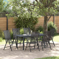 Garten Essgruppe 7 pcs Anthrazit Pulverbeschichteter Stahl