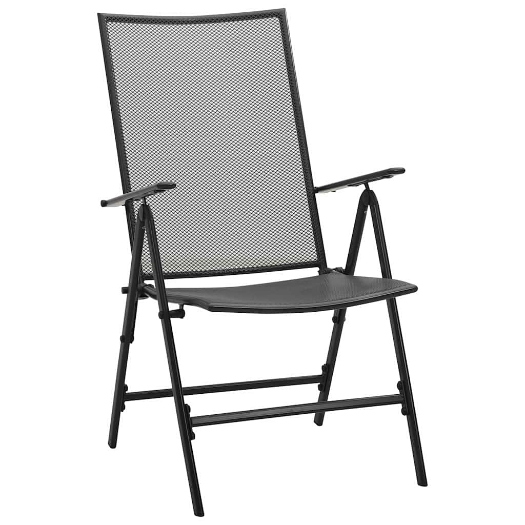 Garten Essgruppe 9 pcs Anthrazit Pulverbeschichteter Stahl