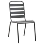 Garten Essgruppe 7 pcs Anthrazit Pulverbeschichteter Stahl