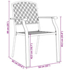 Garten Essgruppe 7 pcs Anthrazit Pulverbeschichteter Stahl