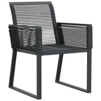 Garten Essgruppe 7 pcs Schwarz Poly-Rattan
