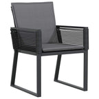 Garten Essgruppe 9 pcs Anthrazit Poly-Rattan