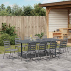 Garten Essgruppe 11 pcs Anthrazit Pulverbeschichteter Stahl