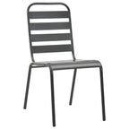 Garten Essgruppe 11 pcs Anthrazit Pulverbeschichteter Stahl